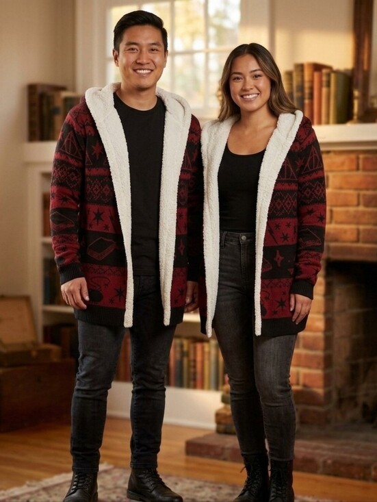 Warner Bros. Sweaters - Unisex Harry Potter Sherpa Open Cardigan